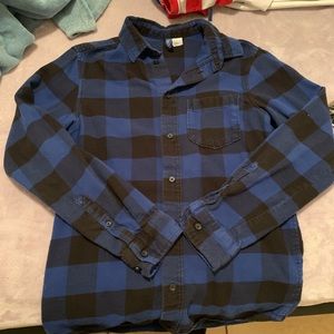 Black and blue flannel